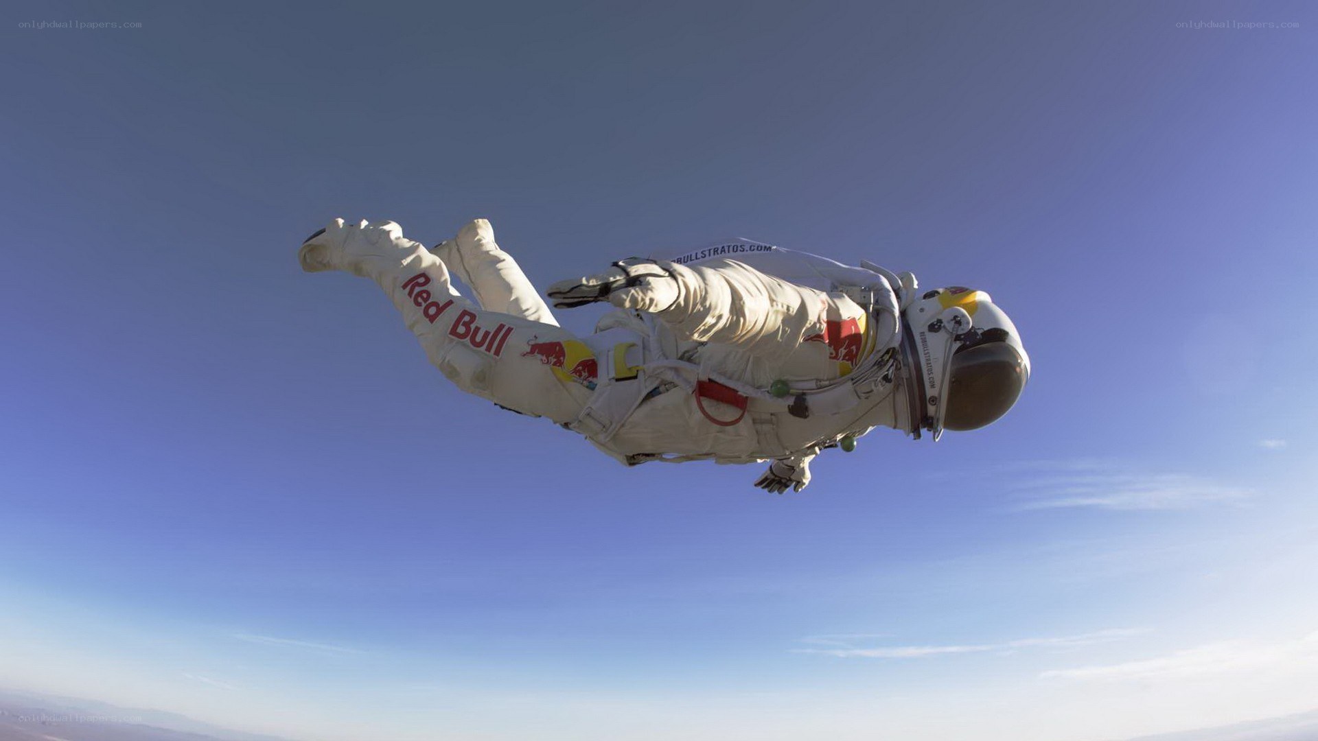skydiver in space suit