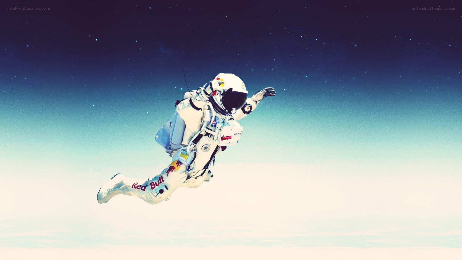 skydiver in space suit