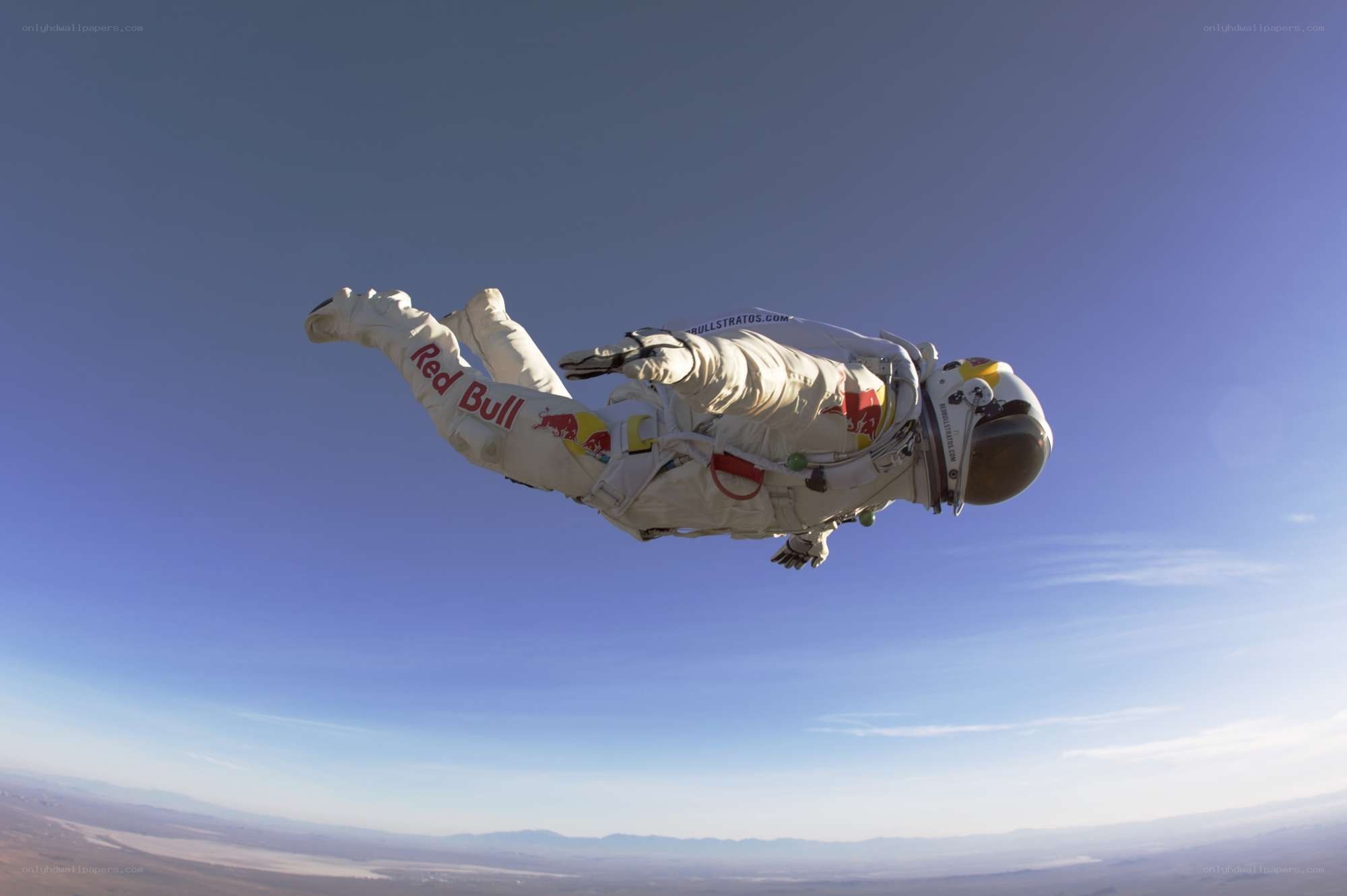 skydiver in space suit