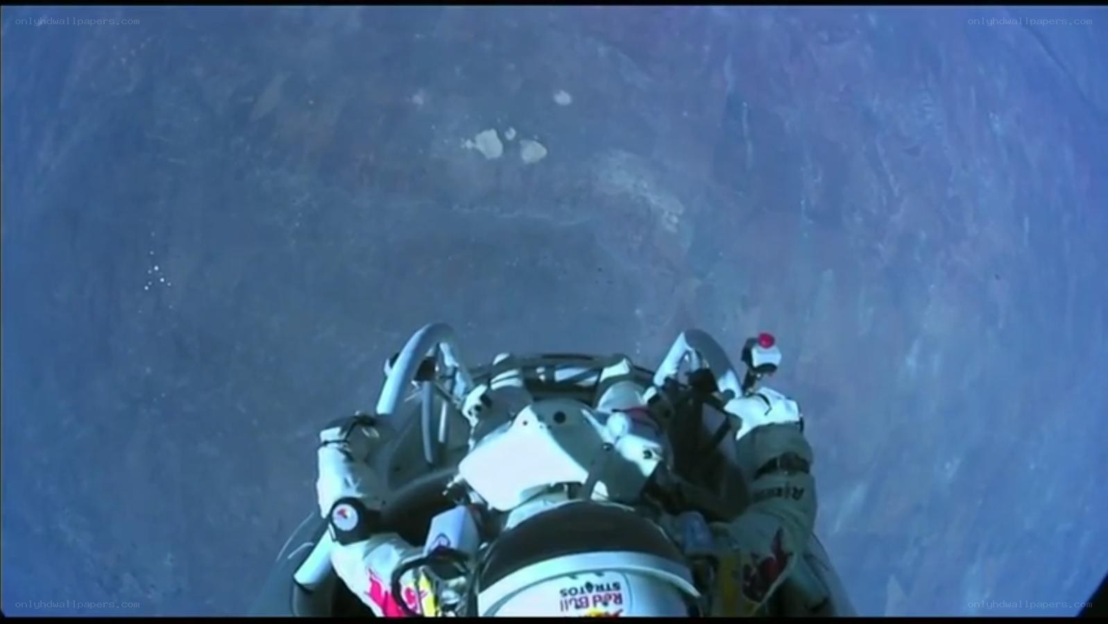skydiver in space suit