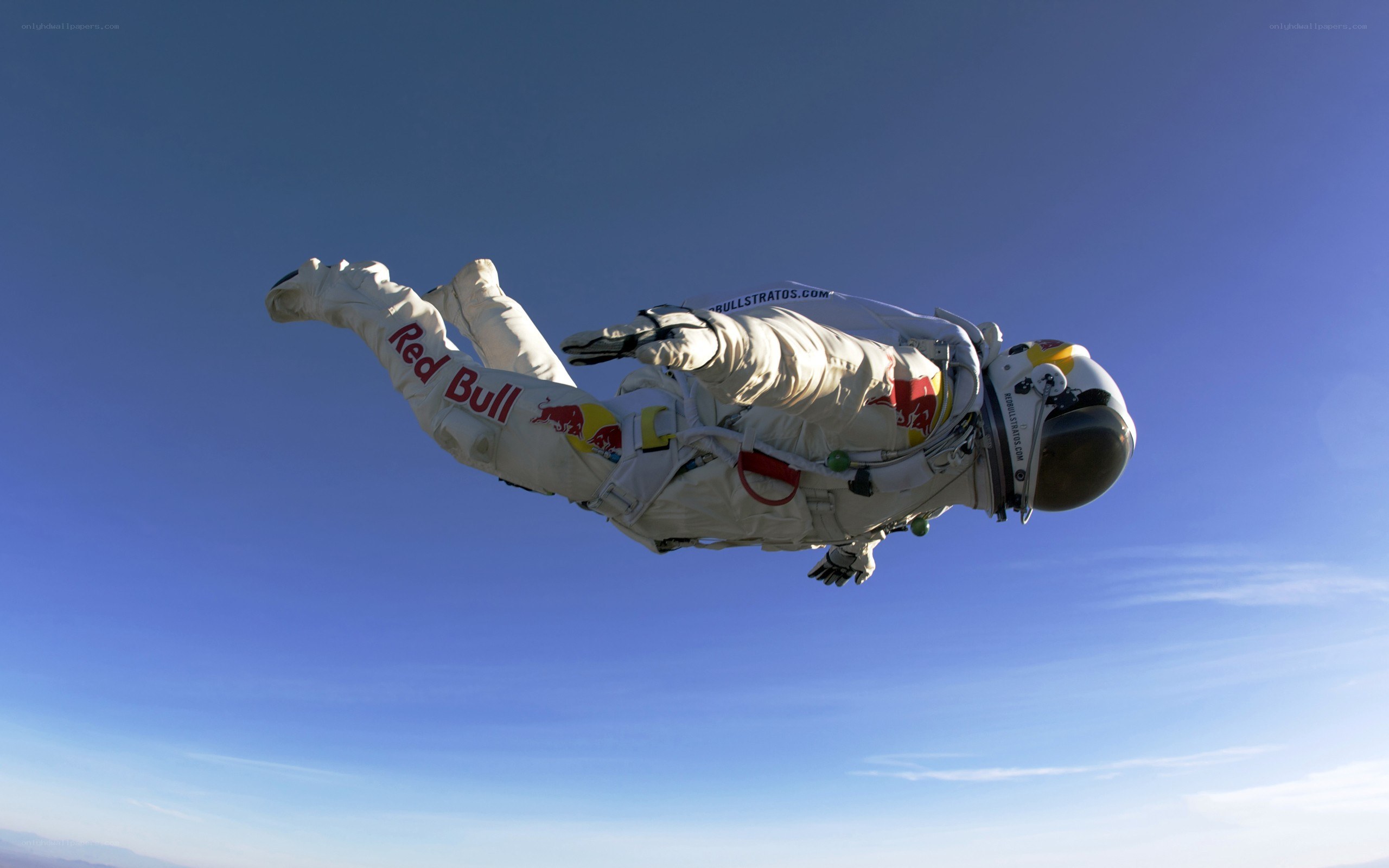 skydiver in space suit