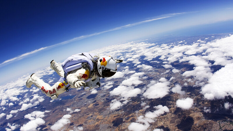 Skydiver in Space Suit — Blue