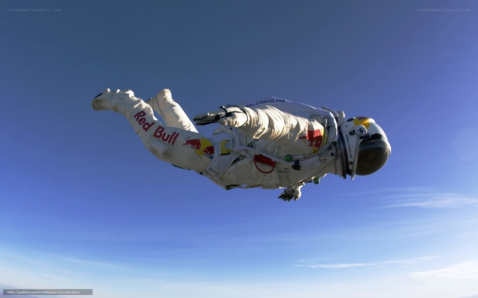 skydiver in space suit