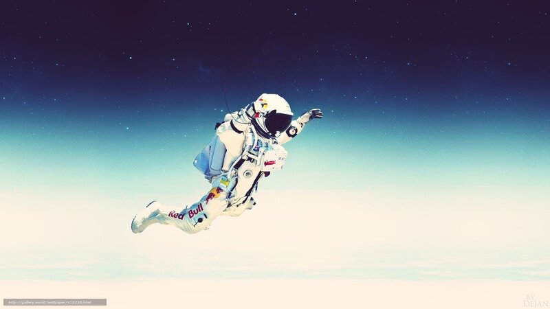 Skydiver in Spacesuit