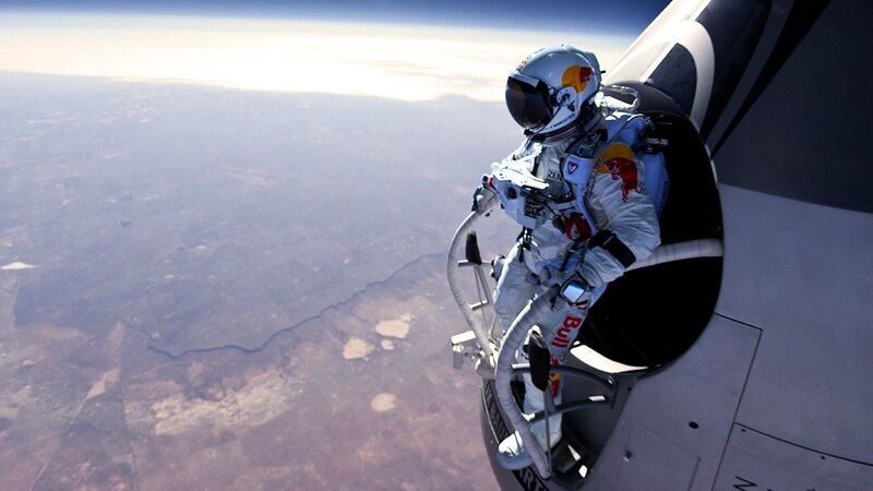skydiver on aircraft edge