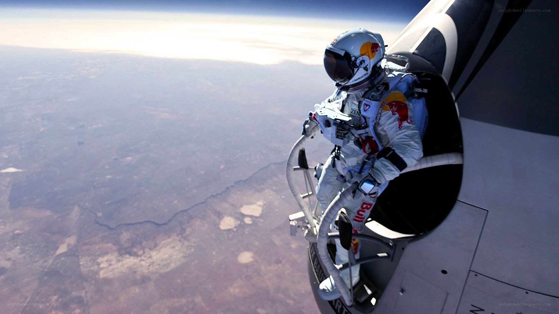skydiver on aircraft edge