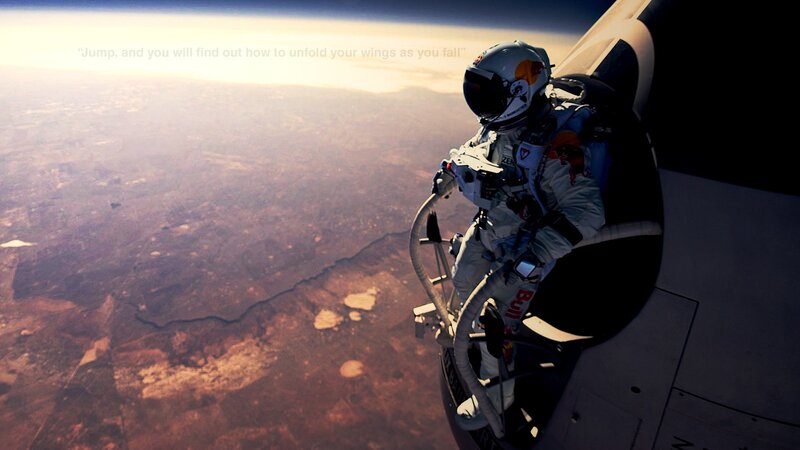 skydiver on edge of aircraft