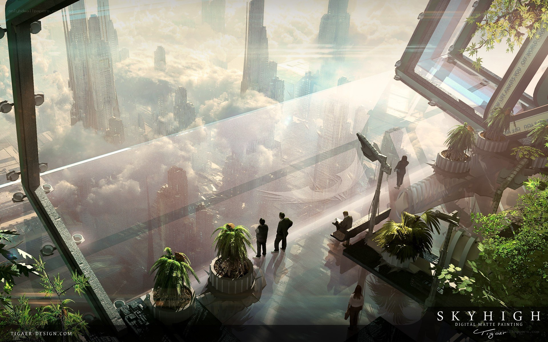 Skyhigh digital matte painting