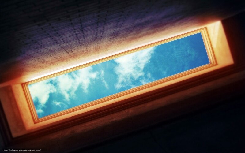 Skylight with Blue Sky — Dramatic