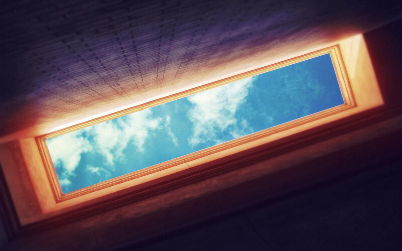 Skylight with Blue Sky — Serene, Afternoon