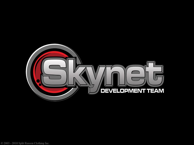 Skynet Development Team Logo — Black, Minimalist