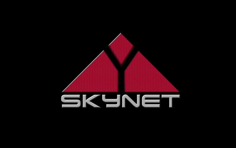 Skynet Logo — Black, Dramatic