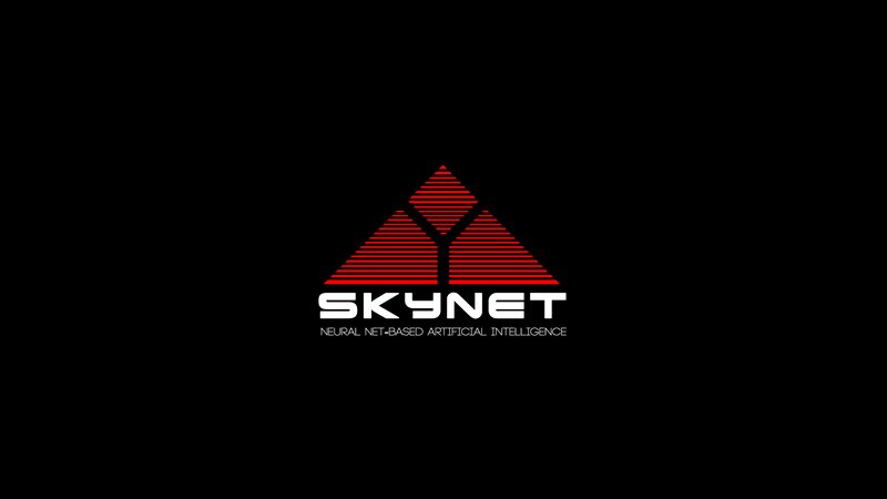 Skynet Logo — Black, Minimalist