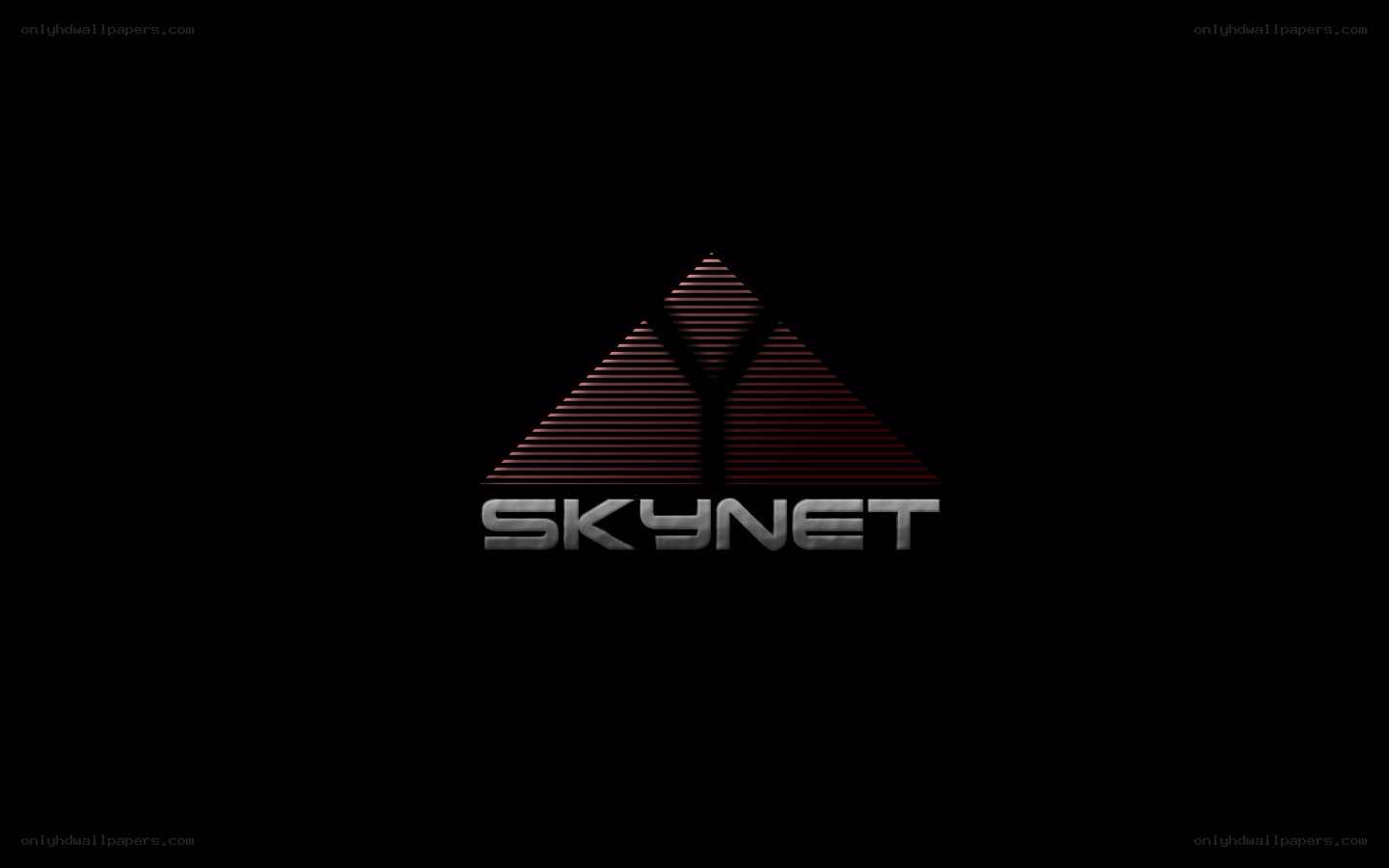 Skynet logo on black background