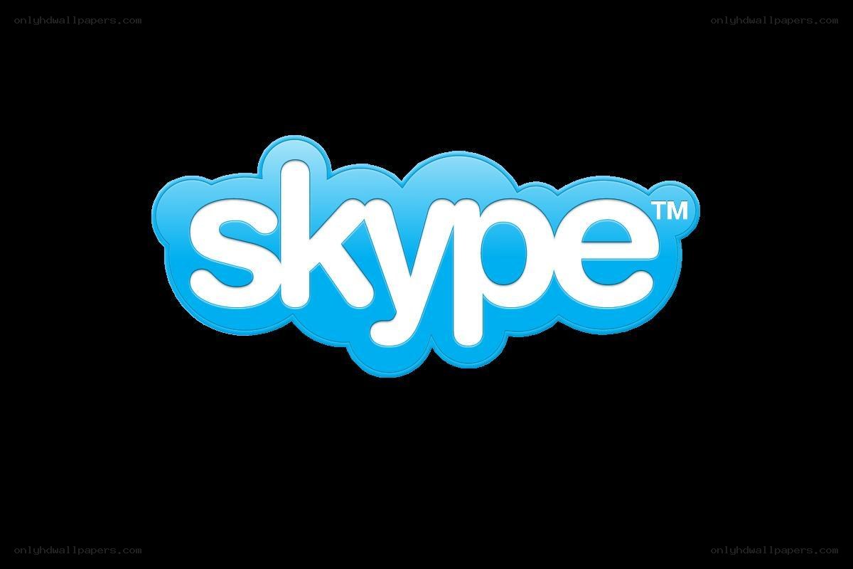 Skype logo on black background