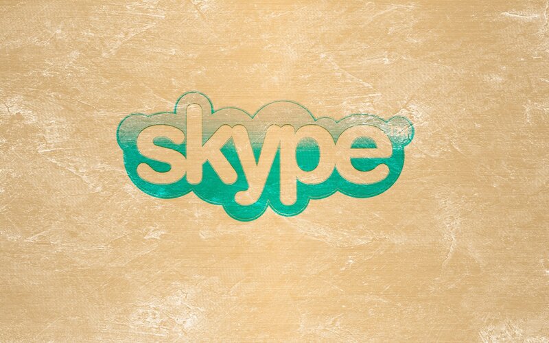 Skype logo on textured background