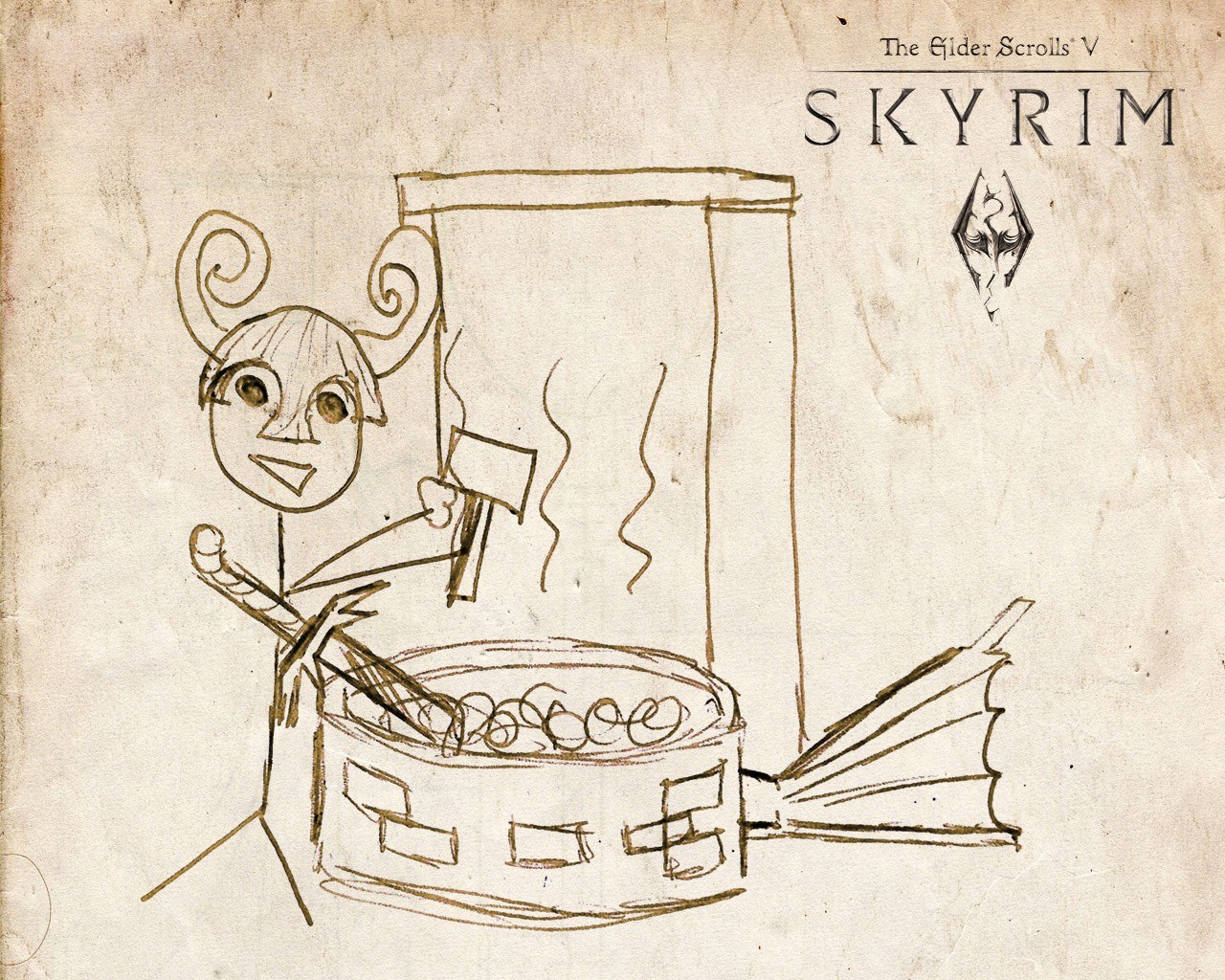 Skyrim doodle artwork