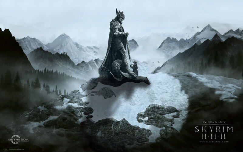 Skyrim dragon statue