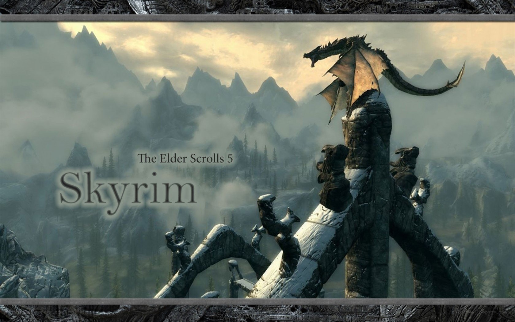 Skyrim game title screen