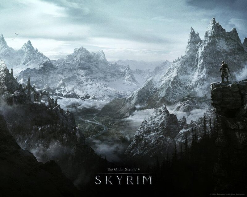 Skyrim mountain landscape