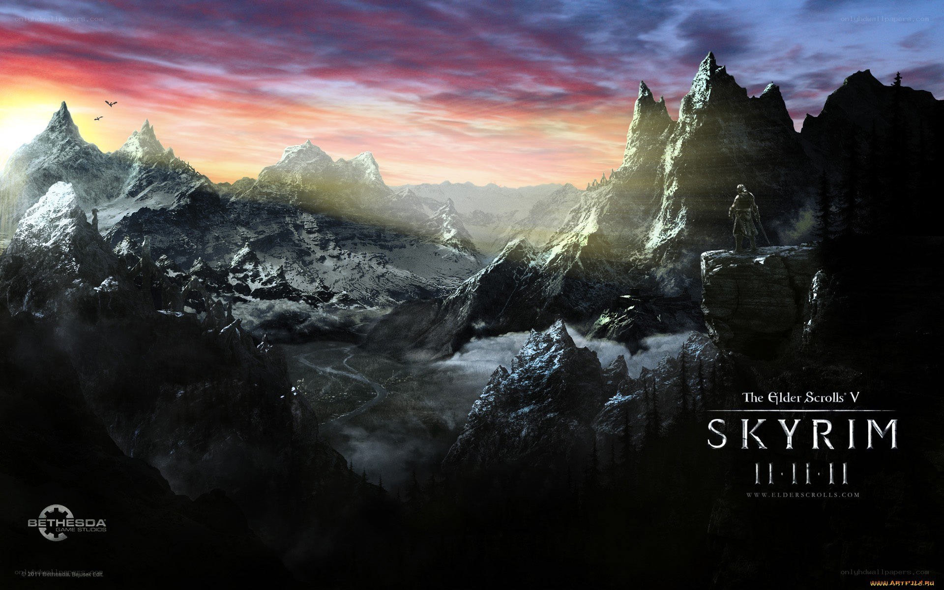 Skyrim mountain landscape