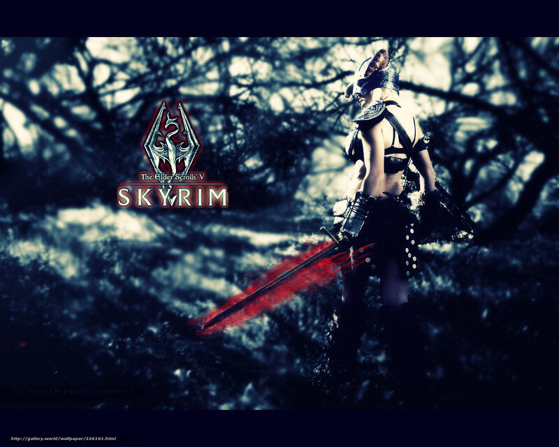 Skyrim warrior in forest