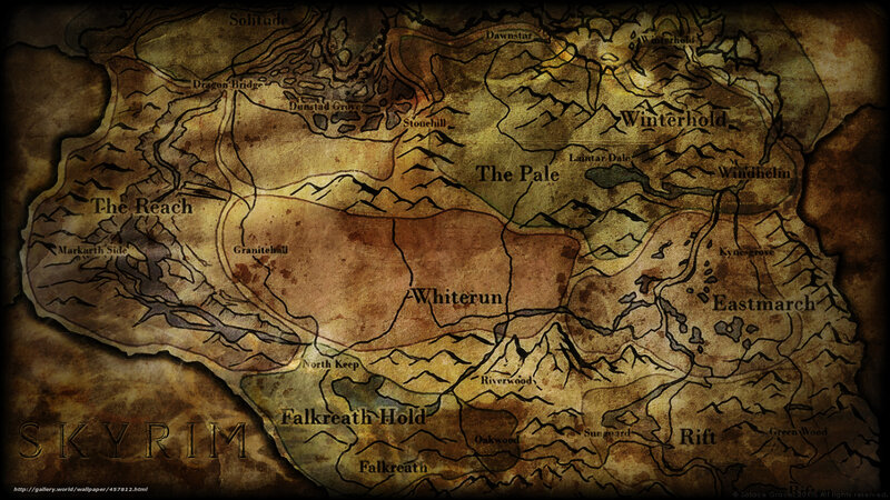 Skyrim world map