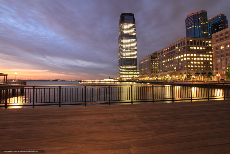 Skyscraper at Dusk — Blue