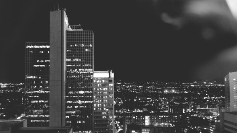 Skyscraper at Night — Black