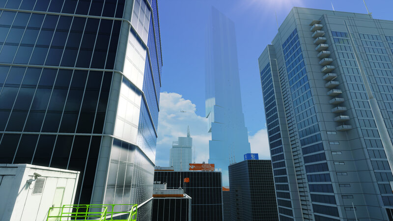 Skyscraper Cityscape — Blue, Bright