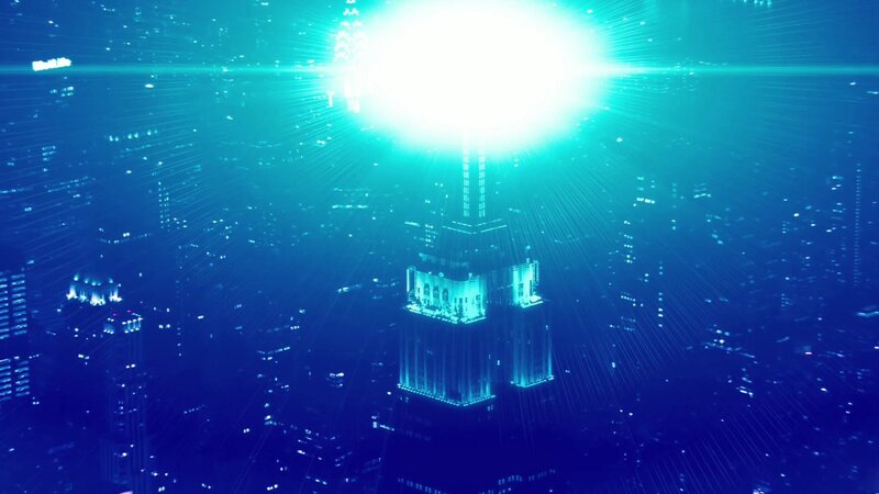 Skyscraper in City — Blue, Dramatic
