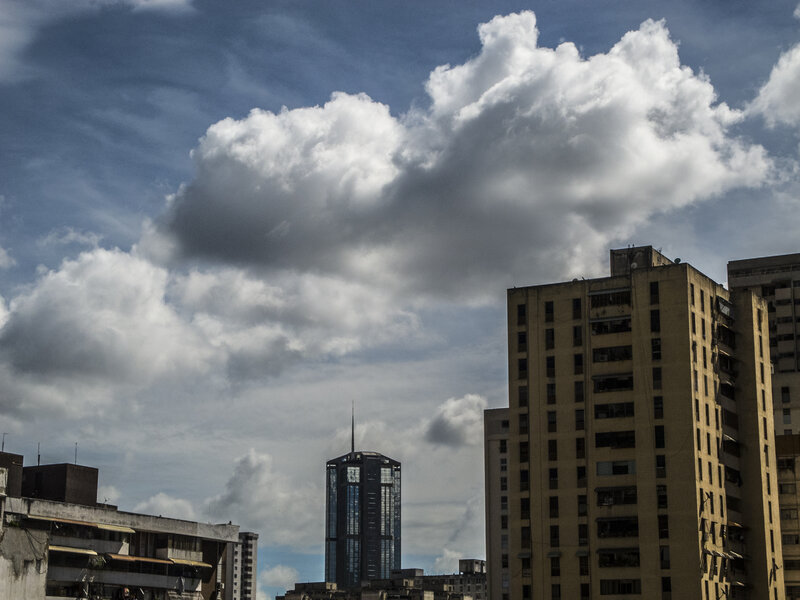 Skyscraper in City — Blue