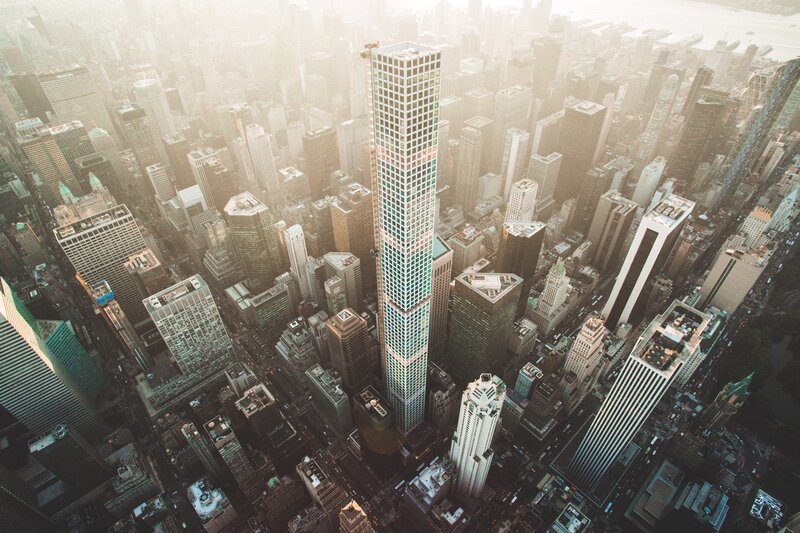 Skyscraper in City — Gray