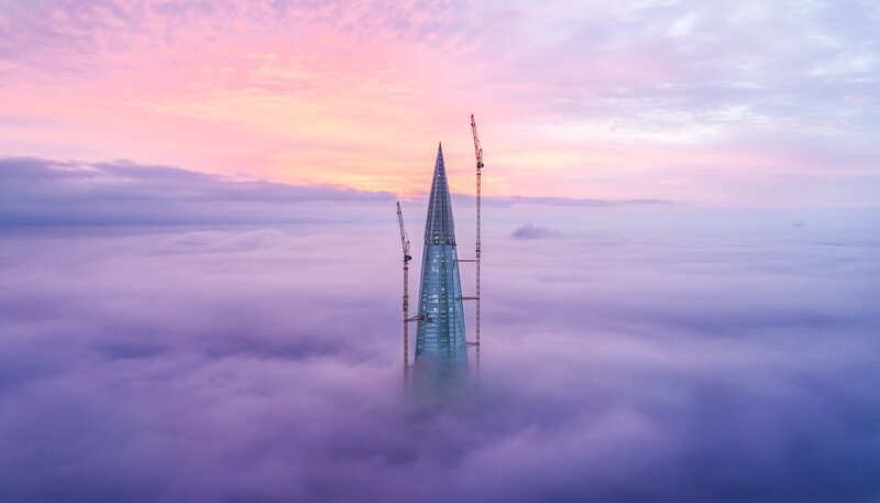 Skyscraper in Clouds