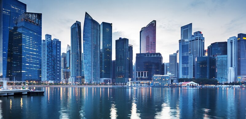 Skyscraper Skyline — Blue, Serene