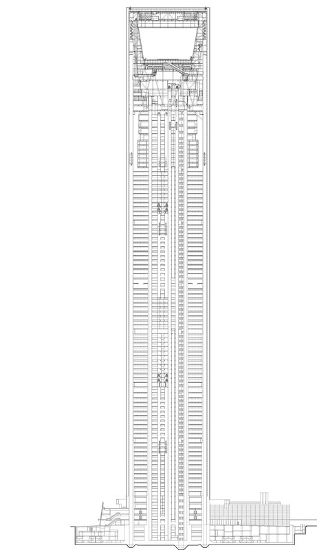 skyscraper structural diagram