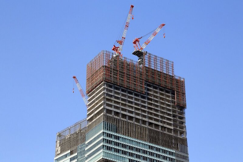 Skyscraper under Construction — Blue