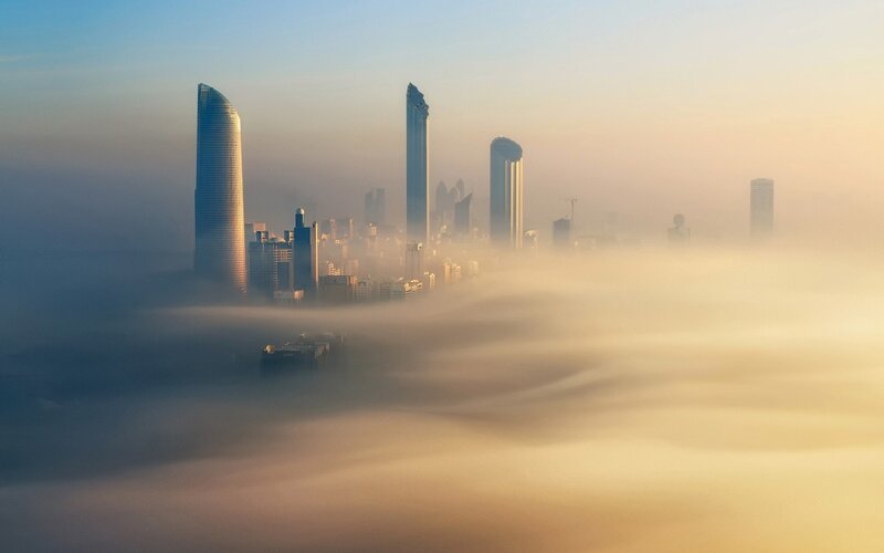 Skyscrapers Above Fog
