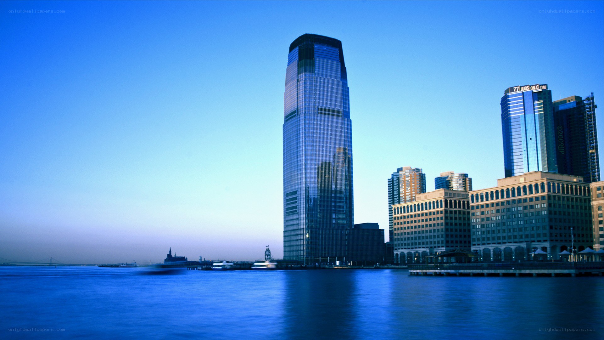 skyscrapers along the waterfront