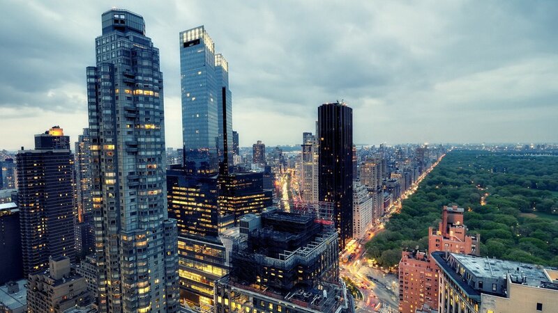 Skyscrapers and Park