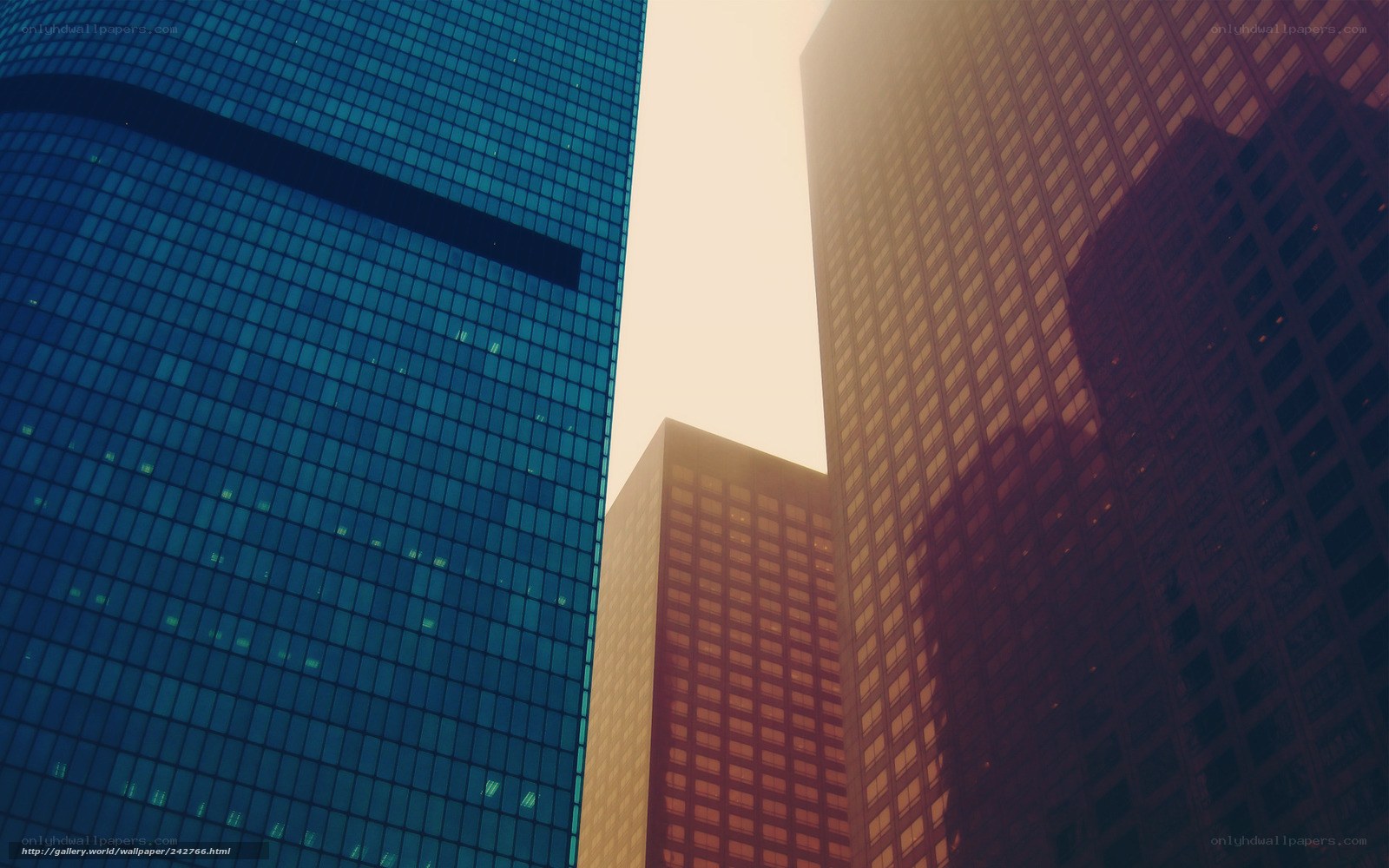 Skyscrapers at sunrise