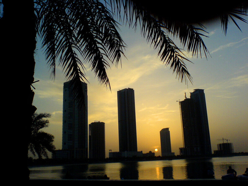 Skyscrapers at Sunset — Yellow