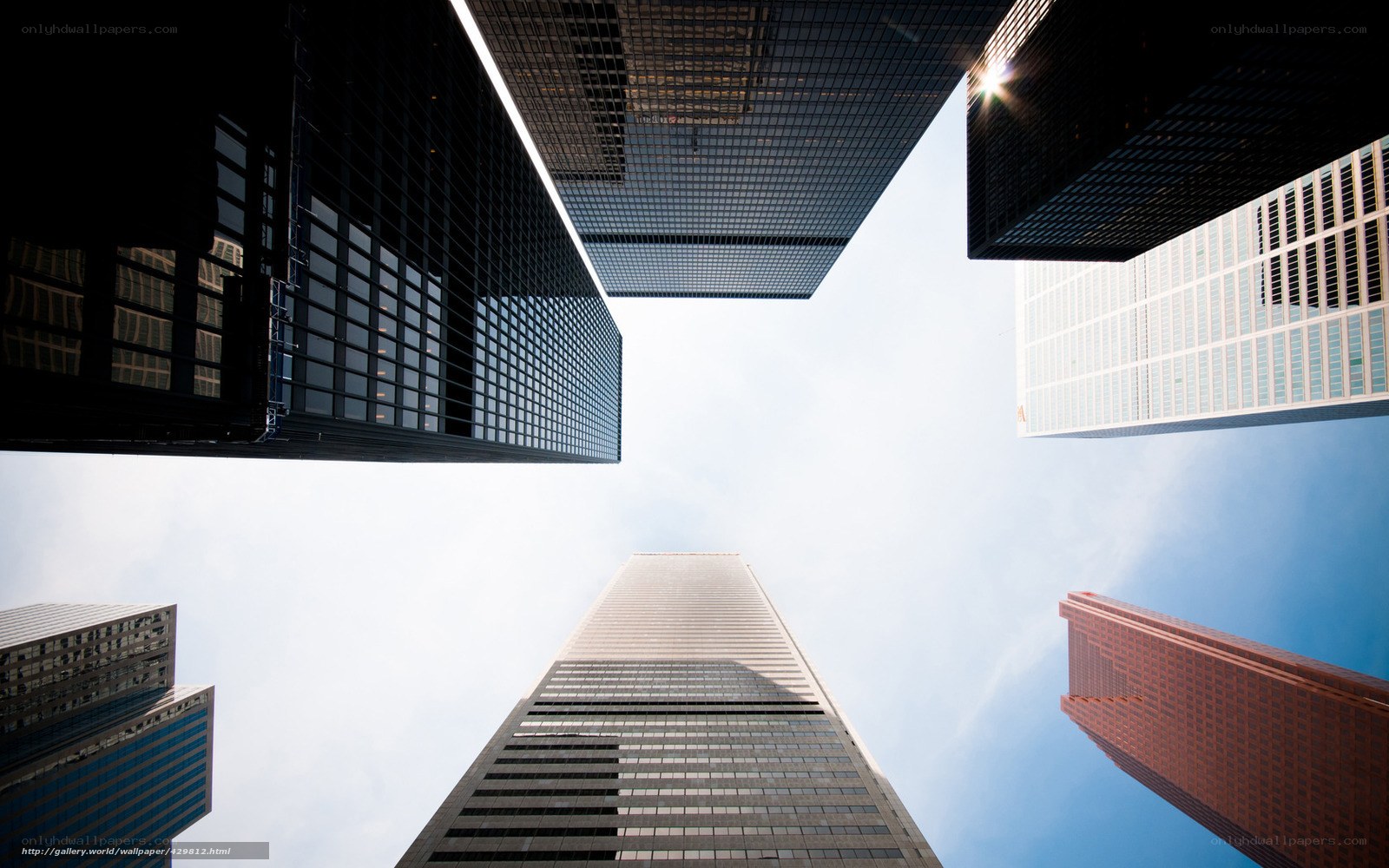 skyscrapers from below