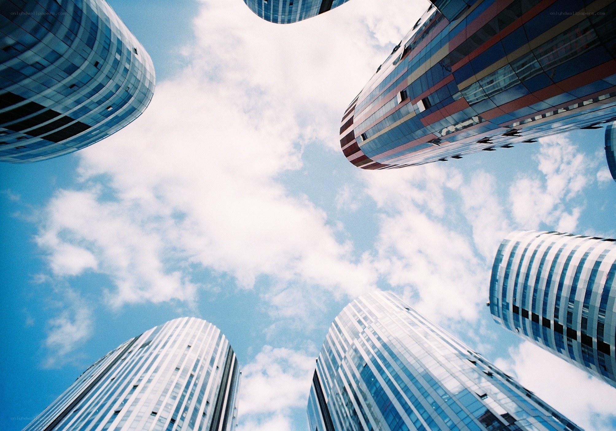 skyscrapers from below