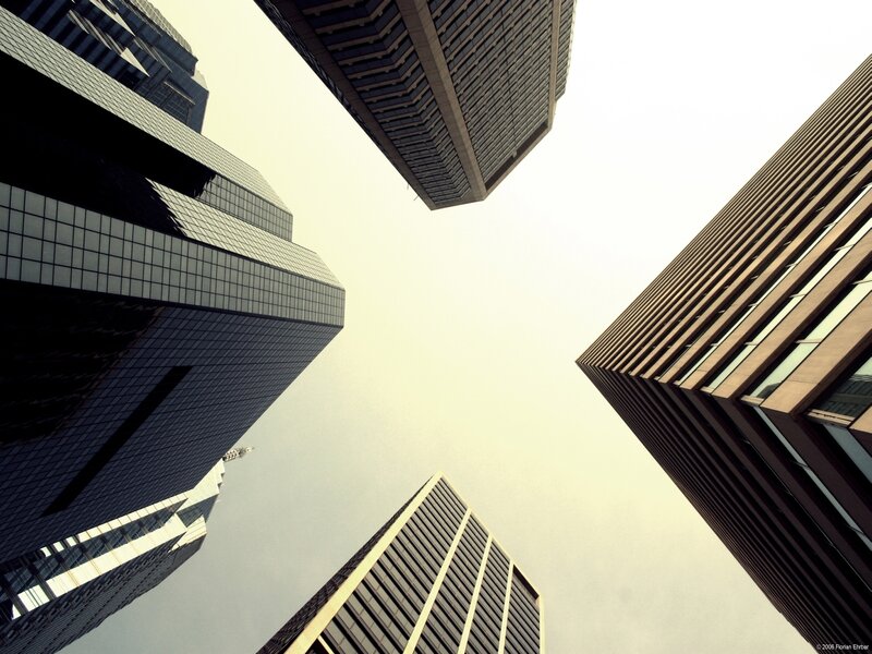 skyscrapers from below