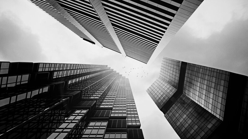 Skyscrapers from below