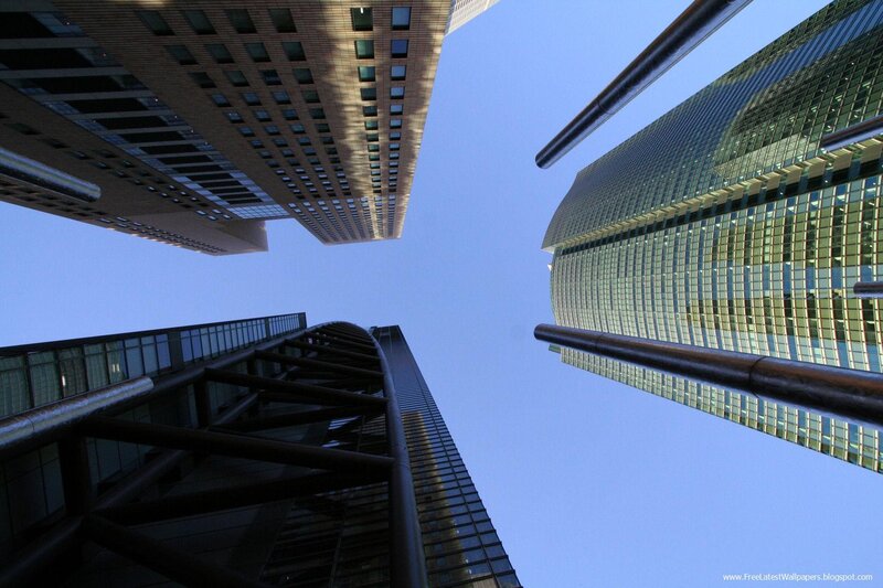skyscrapers from below