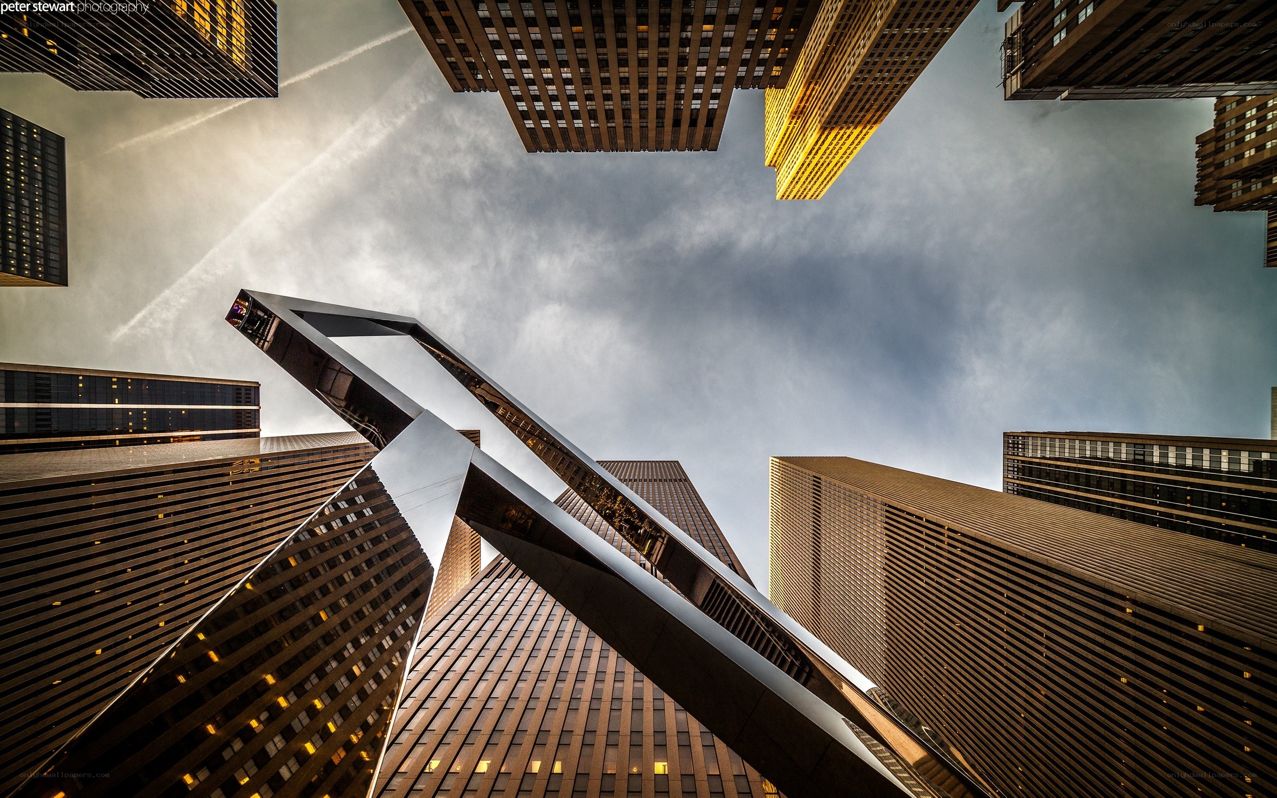 skyscrapers from below