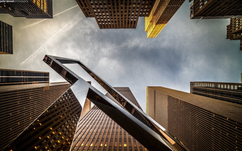 Skyscrapers from Below — Gray