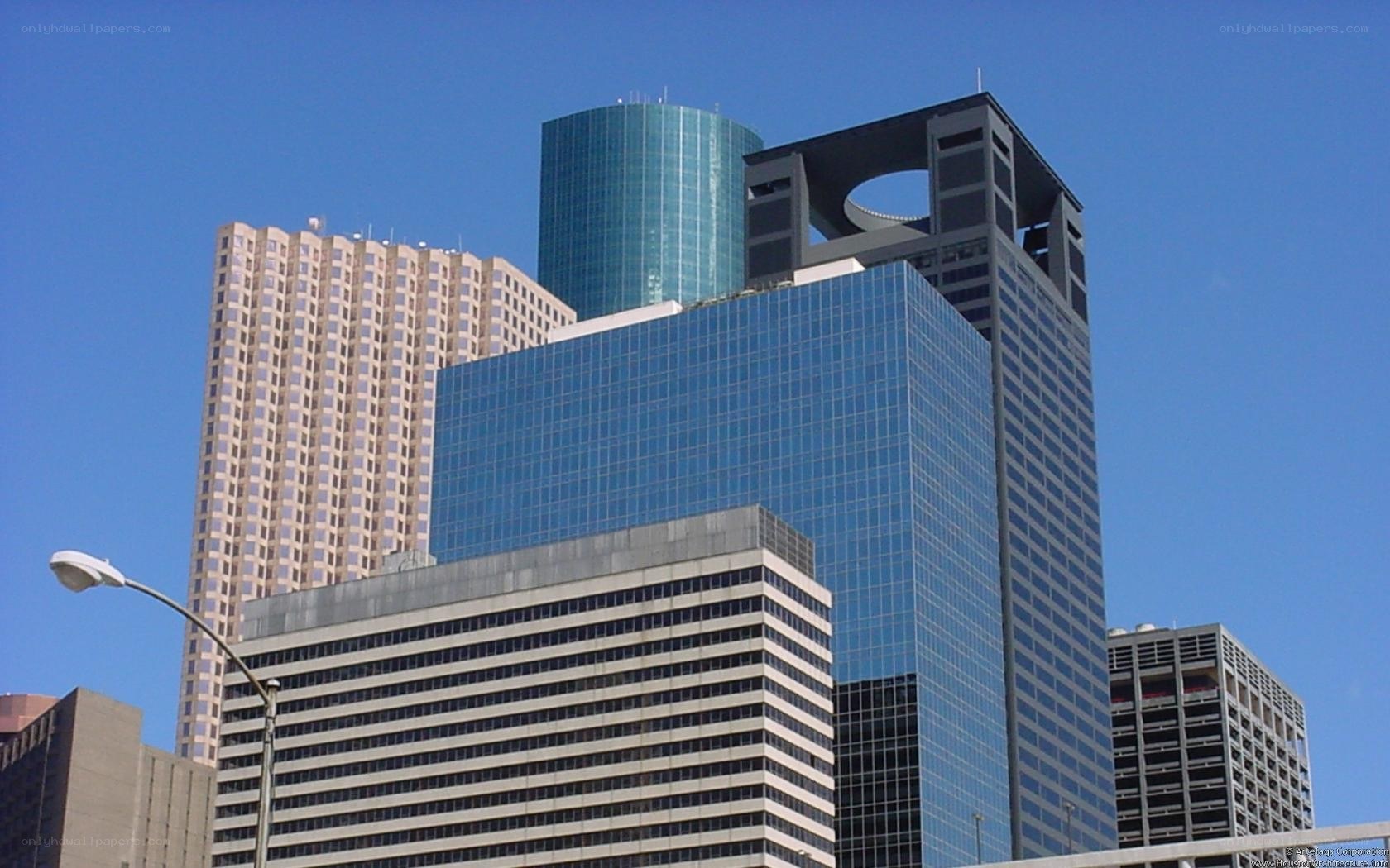 skyscrapers in a city